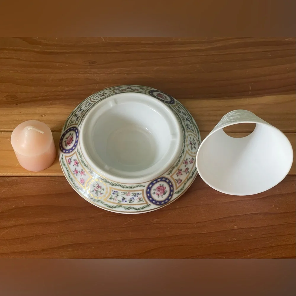 Haviland Louveciennes Single Light Votive Candle Holder Limoges France 5x3.25”
